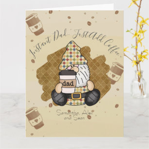 Tarjeta Personalizar para el padre amante del café Vinta