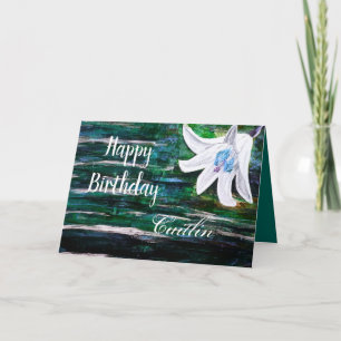 Tarjeta Personalizar por nombre Feliz cumpleaños diseño de
