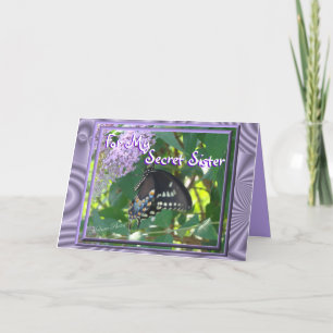 Tarjeta Personalizar secreto de la hermana Servicio-Bfly