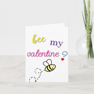 Tarjeta Personalize Valentine's Day Card-Bee My Valentine?