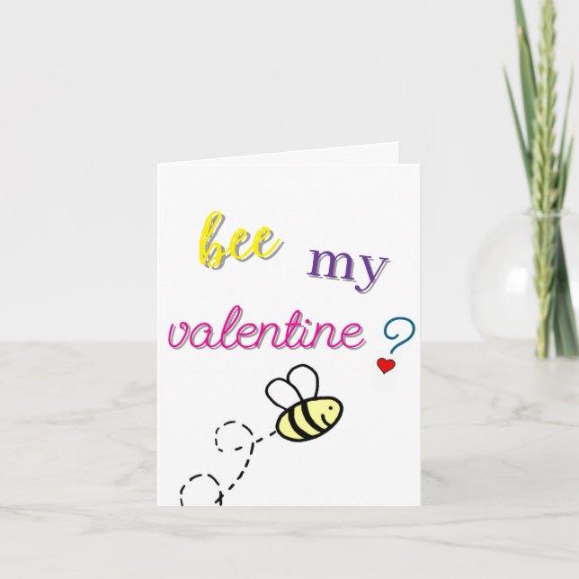Tarjeta Personalize Valentine's Day Card-Bee My Valentine? (Anverso)