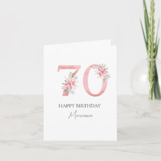 Tarjeta Personalized 70 years old card
