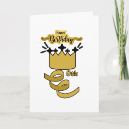 Tarjeta  Personalized 9th Birthday King Crown Design