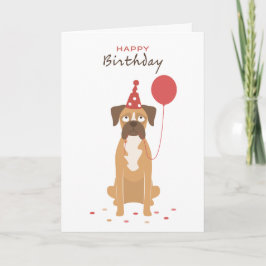 Tarjeta Personalized Boxer Birthday Card, boxer lover card