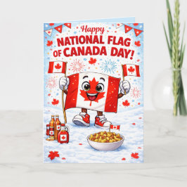 Tarjeta Personalized Canada Flag Day Greeting Card 