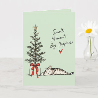 Tarjeta Personalized Cat Christmas Card Small Moments Big