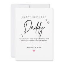 Personalized Dad Birthday Card Simple Minimalist