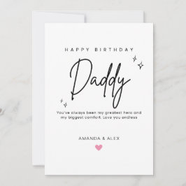 Tarjeta Personalized Dad Birthday Card Simple Minimalist