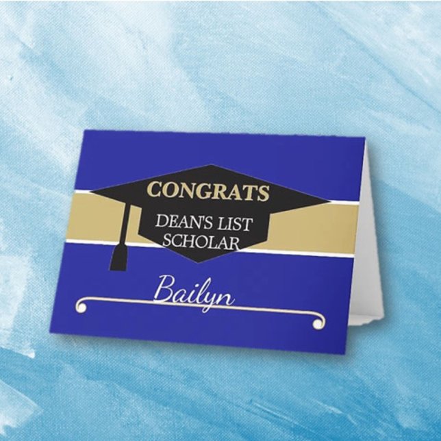 Tarjeta Personalized DEAN'S LIST Scholar congrats card (Subido por el creador)