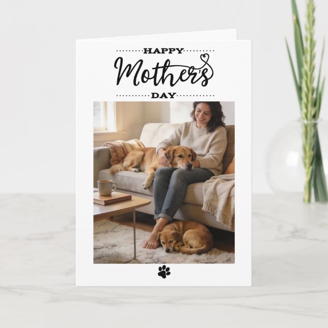 Tarjeta Personalized Dog Name Card – Happy Mother’s Day (Anverso)