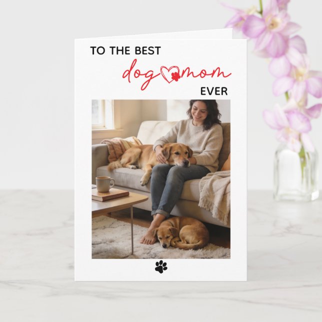 Tarjeta Personalized Dog Name Card – Happy Mother’s Day (Orquídea)
