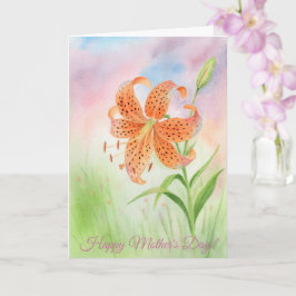 Tarjeta Personalized Elegant Tiger Lily