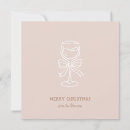 Tarjeta Personalized Family Name Merry Christmas Drink