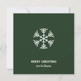 Tarjeta Personalized Family Name Merry Christmas Snowflake