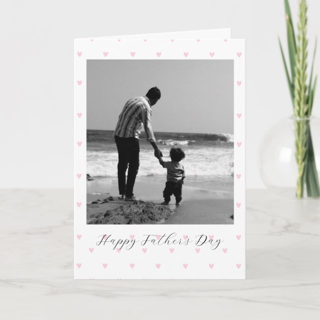 Tarjeta Personalized Father’s Day Photo Greetings Card (Anverso)