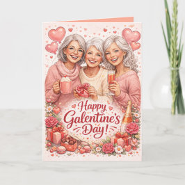Tarjeta Personalized Galentine's Day Greeting Card
