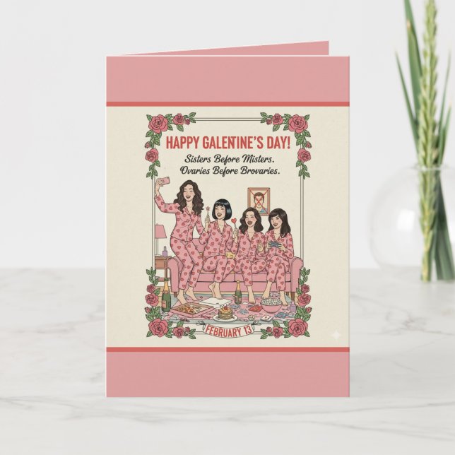 Tarjeta Personalized Galentine's Day Greeting Card (Anverso)