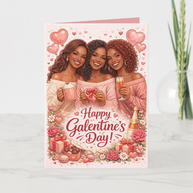 Tarjeta Personalized Galentine's Greeting Card (Anverso)