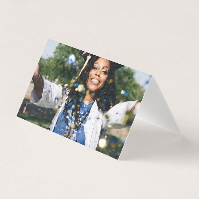 Tarjeta Personalized Graduation Photo and Name (Anverso)