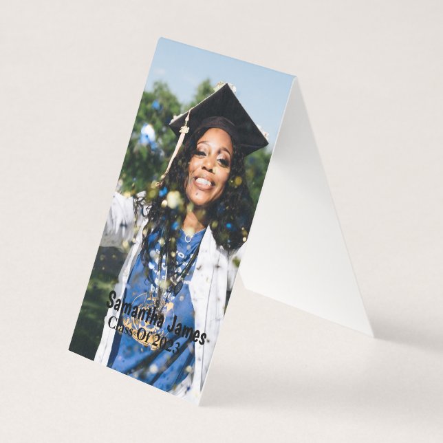 Tarjeta Personalized Graduation Photo and Name (Anverso)