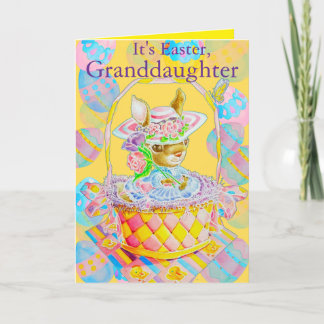 Tarjeta Personalized Granddaughter's Easter Greeting Card