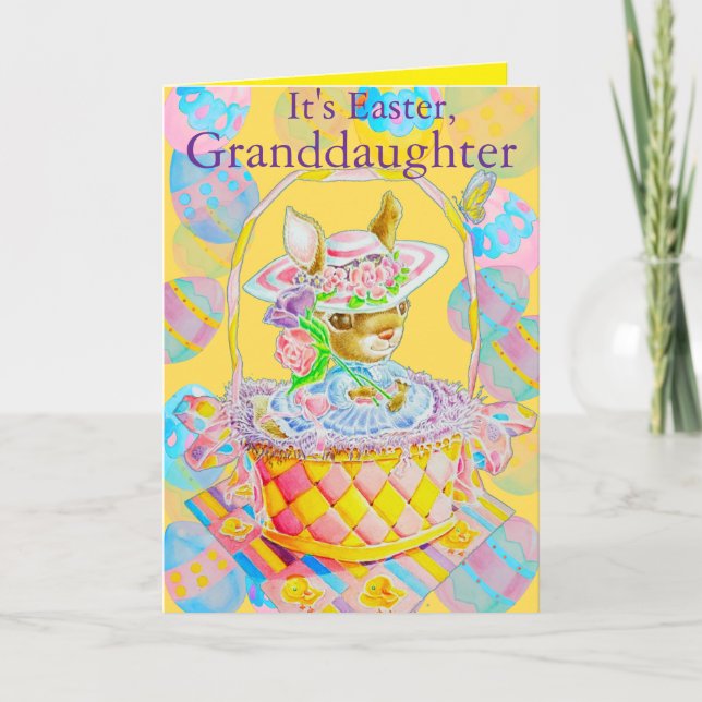 Tarjeta Personalized Granddaughter's Easter Greeting Card  (Anverso)