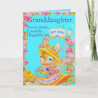 Tarjeta Personalized Granddaughter's Easter Greeting Card