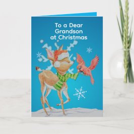 Tarjeta Personalized Grandsons Christmas Card