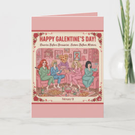 Tarjeta Personalized Happy Galentine's Day Pizza Card
