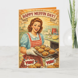 Tarjeta Personalized Happy Muffin Day Greeting Card