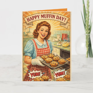 Tarjeta Personalized Happy Muffin Day Greeting Card