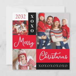 Tarjeta Personalized Holiday Photo Collage