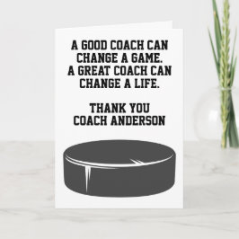Tarjeta Personalized Ice Hockey Coach From Team Players
