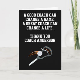 Tarjeta Personalized Lacrosse Coach From Team Players