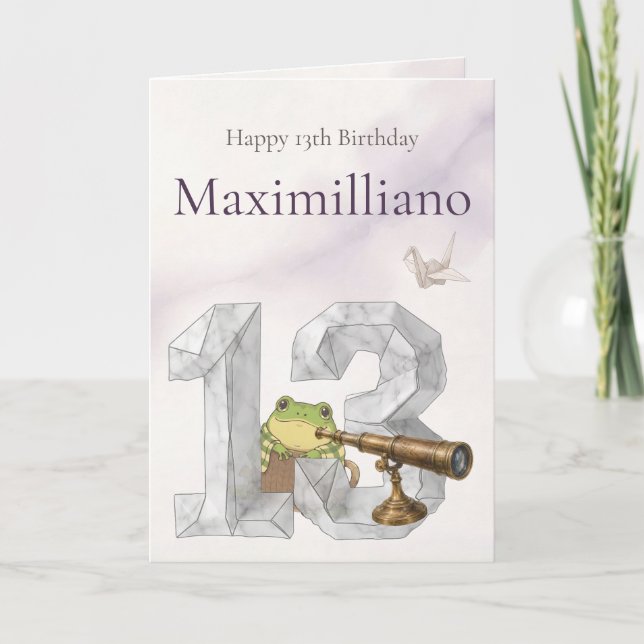 Tarjeta Personalized Meet Zochi 13th Birthday  (Anverso)