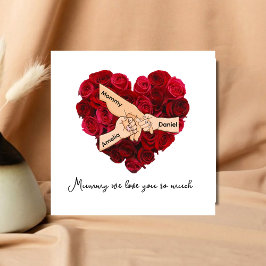 Tarjeta Personalized Mummy We Love You Mother's Day Card