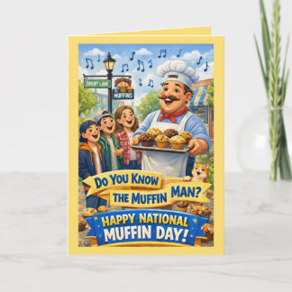Tarjeta Personalized National Muffin Day Greeting Card