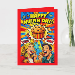 Tarjeta Personalized National Muffin Day Greeting Card