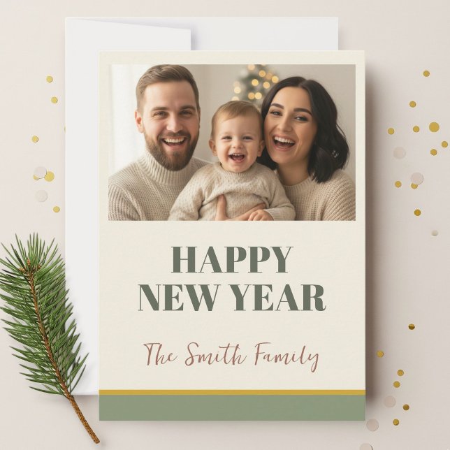 Tarjeta Personalized New Year Card 2026, Festive Holiday  (Subido por el creador)