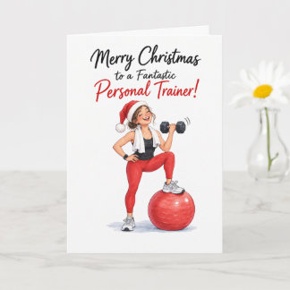 Tarjeta Personalized Personal Trainer Christmas Card