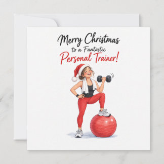 Tarjeta Personalized Personal Trainer Christmas Card