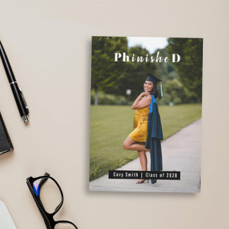 Tarjeta Personalized PhD Graduation Photo congrats