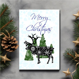 Tarjeta Personalized Reindeer Christmas