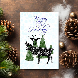Tarjeta Personalized Reindeer Holiday