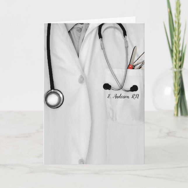 Tarjeta personalized rn nurse graduation (Anverso)