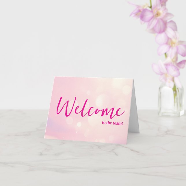Tarjeta Personalized simple Elegant Welcome to the team (Orquídea)