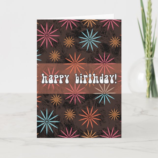 Tarjeta Personalized Starburst Birthday (Anverso)