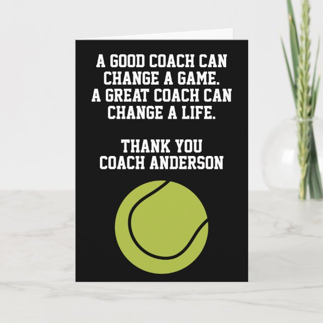 Tarjeta Personalized Tennis Coach From Team Players Sports (Anverso)
