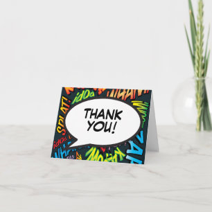 Tarjeta Personalized Thank You Speech Bubble Fun Modern