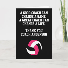 Tarjeta Personalized Volleyball Coach From Team Players